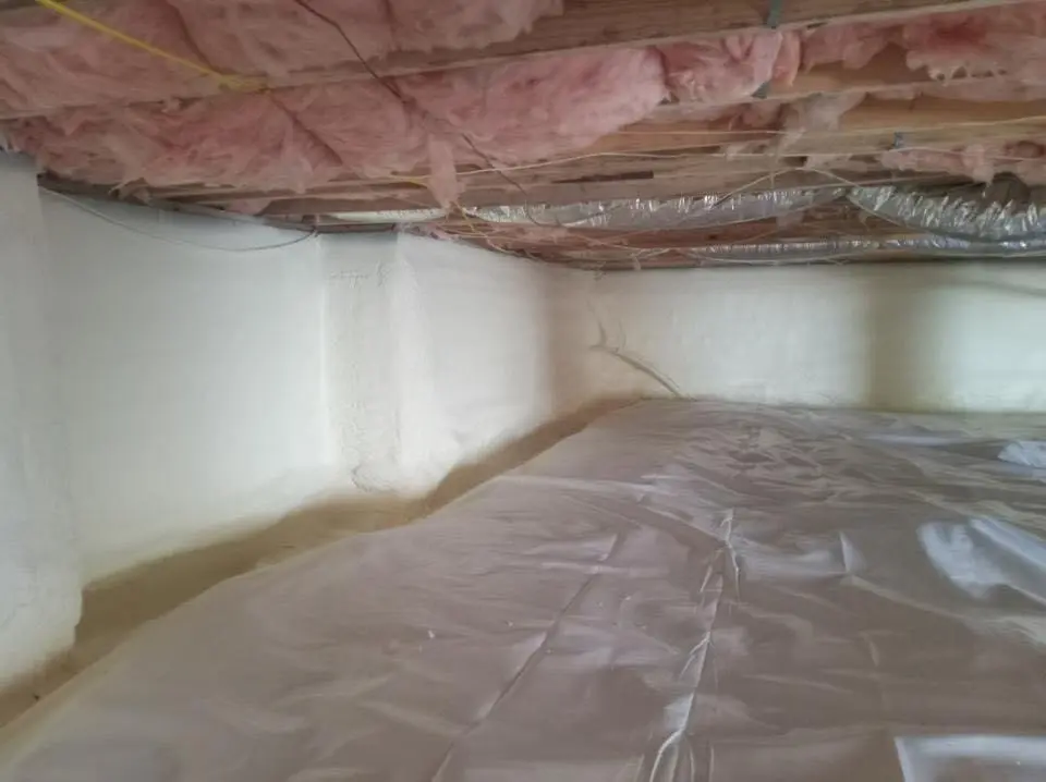 Crawl space encapsulation with closed-cell spray foam for Attic Insulation in Eagle Pass